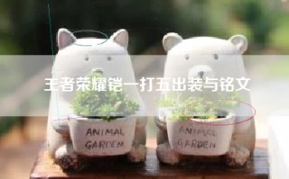 王者荣耀铠一打五出装与铭文