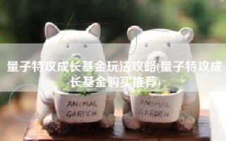 量子特攻成长基金玩法攻略(量子特攻成长基金购买推荐)