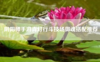 阴阳师手游青灯行斗技场御魂搭配推荐