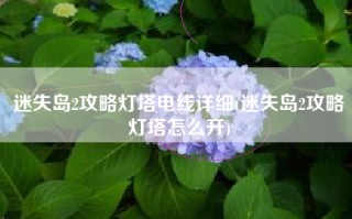 迷失岛2攻略灯塔电线详细(迷失岛2攻略灯塔怎么开)