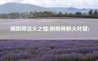 阴阳师流火之擂(阴阳师枫火叶宴)