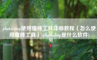 photoshop使用魔棒工具详细教程（怎么使用魔棒工具）(photoshop是什么软件)