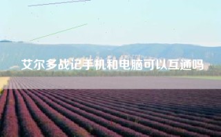 艾尔多战记手机和电脑可以互通吗