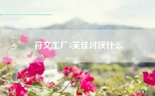 符文工厂5芙佳讨厌什么