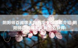 阴阳师百闻牌天狗万华卡组详情介绍(阴阳师百闻牌大天狗怎么获得)