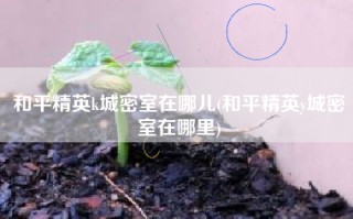 和平精英k城密室在哪儿(和平精英y城密室在哪里)