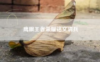 鹰眼王者荣耀铭文清兵