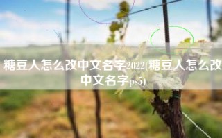 糖豆人怎么改中文名字2022(糖豆人怎么改中文名字ps5)