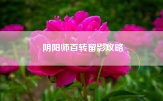 阴阳师百转留影攻略