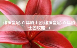 诸神皇冠-百年骑士团(诸神皇冠-百年骑士团攻略)_1