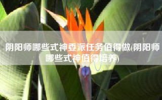 阴阳师哪些式神委派任务值得做(阴阳师哪些式神值得培养)
