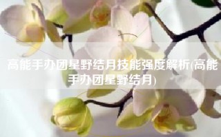 高能手办团星野结月技能强度解析(高能手办团星野结月)