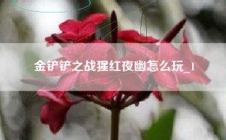 金铲铲之战猩红夜幽怎么玩_1
