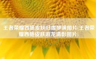 王者荣耀西施皮肤归虚梦演图片(王者荣耀西施皮肤游龙清影图片)