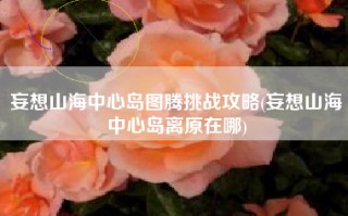 妄想山海中心岛图腾挑战攻略(妄想山海中心岛离原在哪)