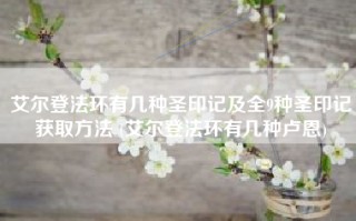艾尔登法环有几种圣印记及全9种圣印记获取方法 (艾尔登法环有几种卢恩)