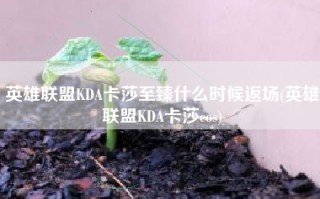 英雄联盟KDA卡莎至臻什么时候返场(英雄联盟KDA卡莎cos)