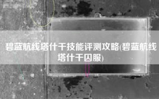 碧蓝航线塔什干技能评测攻略(碧蓝航线塔什干囚服)