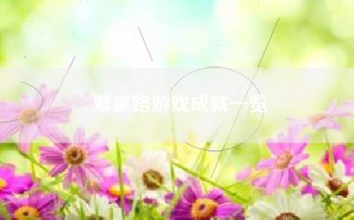 繁星路游戏成就一览