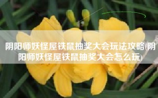阴阳师妖怪屋铁鼠抽奖大会玩法攻略(阴阳师妖怪屋铁鼠抽奖大会怎么玩)