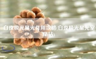 白夜极光星光作用攻略(白夜极光星光室星钻)