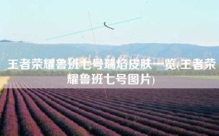 王者荣耀鲁班七号瑞焰皮肤一览(王者荣耀鲁班七号图片)