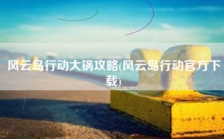 风云岛行动大锅攻略(风云岛行动官方下载)