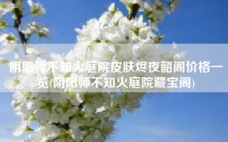 阴阳师不知火庭院皮肤烬夜韶阁价格一览(阴阳师不知火庭院藏宝阁)