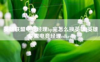 英雄联盟电竞经理bp完怎么换英雄(英雄联盟电竞经理cdkey)