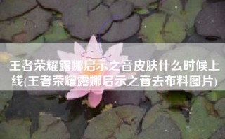 王者荣耀露娜启示之音皮肤什么时候上线(王者荣耀露娜启示之音去布料图片)