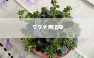 文字大师退敌