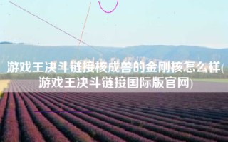 游戏王决斗链接核成兽的金刚核怎么样(游戏王决斗链接国际版官网)