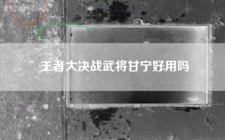 王者大决战武将甘宁好用吗