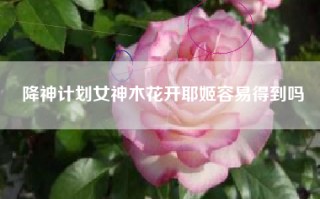 降神计划女神木花开耶姬容易得到吗