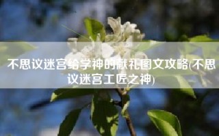 不思议迷宫给学神的献礼图文攻略(不思议迷宫工匠之神)