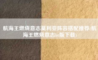航海王燃烧意志莫利亚阵容搭配推荐(航海王燃烧意志bt版下载)