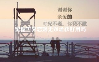 蜜糖世界恋姬无双孟获好用吗