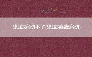 鬼泣5启动不了(鬼泣5离线启动)