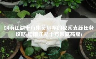 烟雨江湖十方集莫尔罕的秘密支线任务攻略(烟雨江湖十方集莫高窟)