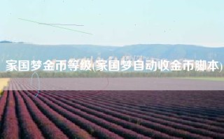 家国梦金币等级(家国梦自动收金币脚本)