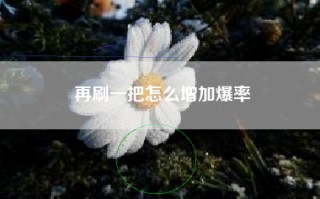 再刷一把怎么增加爆率