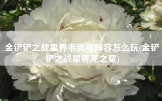 金铲铲之战星界韦鲁斯阵容怎么玩(金铲铲之战星界龙之冕)
