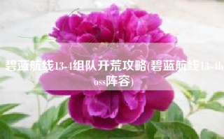 碧蓝航线13-4组队开荒攻略(碧蓝航线13-4boss阵容)