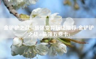 金铲铲之战S6最强变异玩法推荐(金铲铲之战s6最强五费卡)