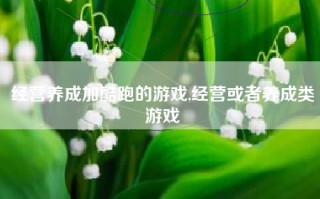 经营养成加酷跑的游戏,经营或者养成类游戏