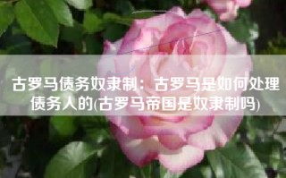 古罗马债务奴隶制：古罗马是如何处理债务人的(古罗马帝国是奴隶制吗)