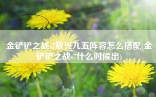 金铲铲之战s7敖兴九五阵容怎么搭配(金铲铲之战s7什么时候出)