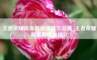 王者荣耀高渐离最强铭文出装_王者荣耀高渐离吸血铭文