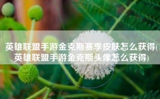 英雄联盟手游金克斯赛季皮肤怎么获得(英雄联盟手游金克斯头像怎么获得)