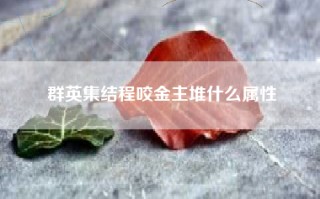群英集结程咬金主堆什么属性